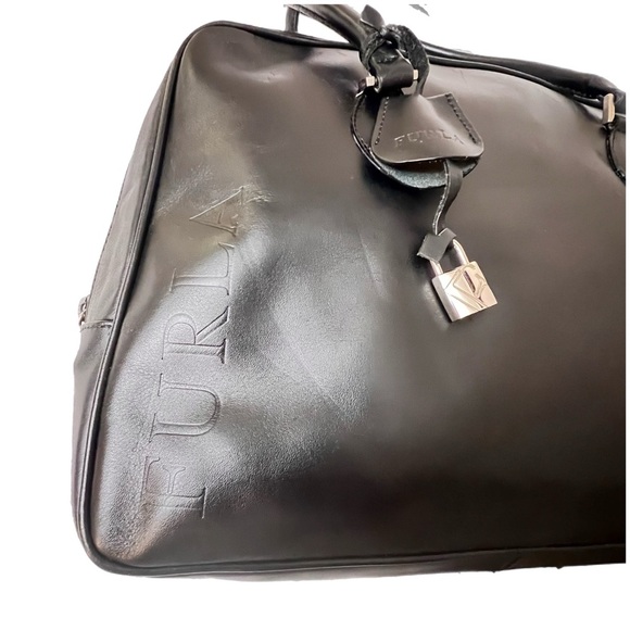 FURLA Elegant Black Leather Handbag - Picture 8 of 12